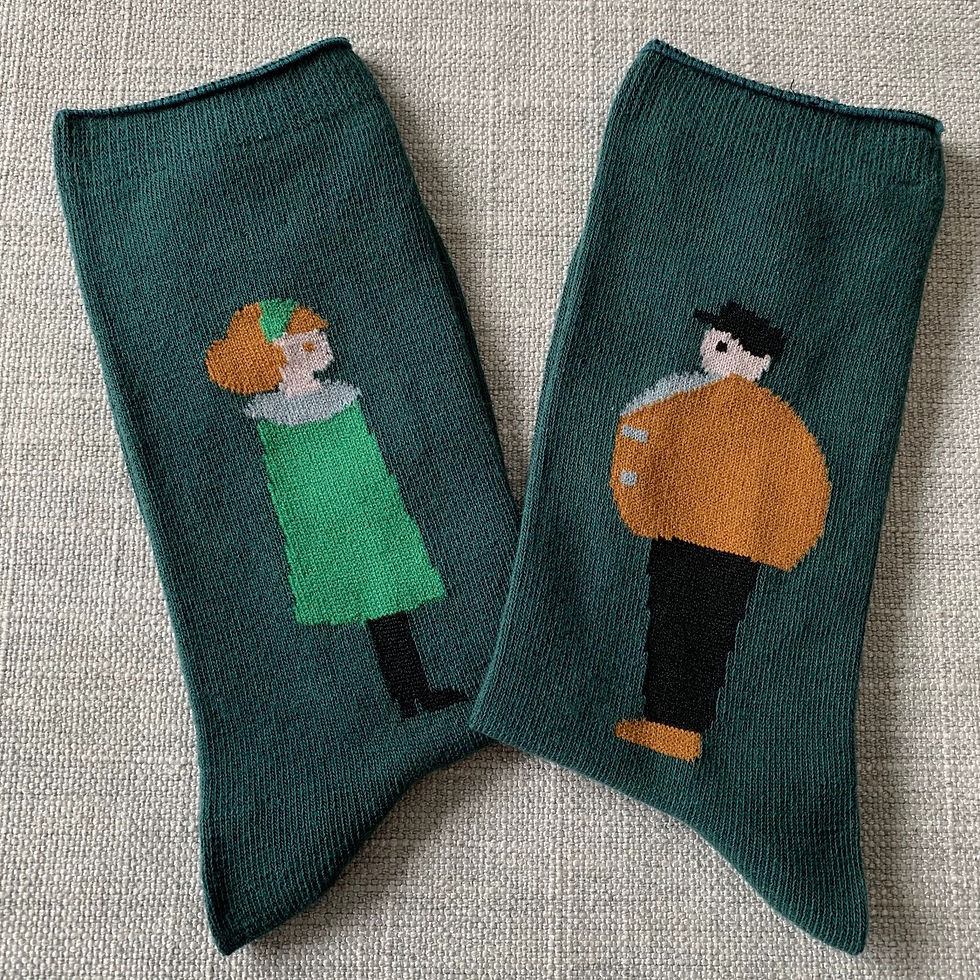 Thumbnail: French Bull linen cotton figures socks 
