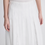 Thumbnail: White embossed high waisted pleated embossed floral skirt