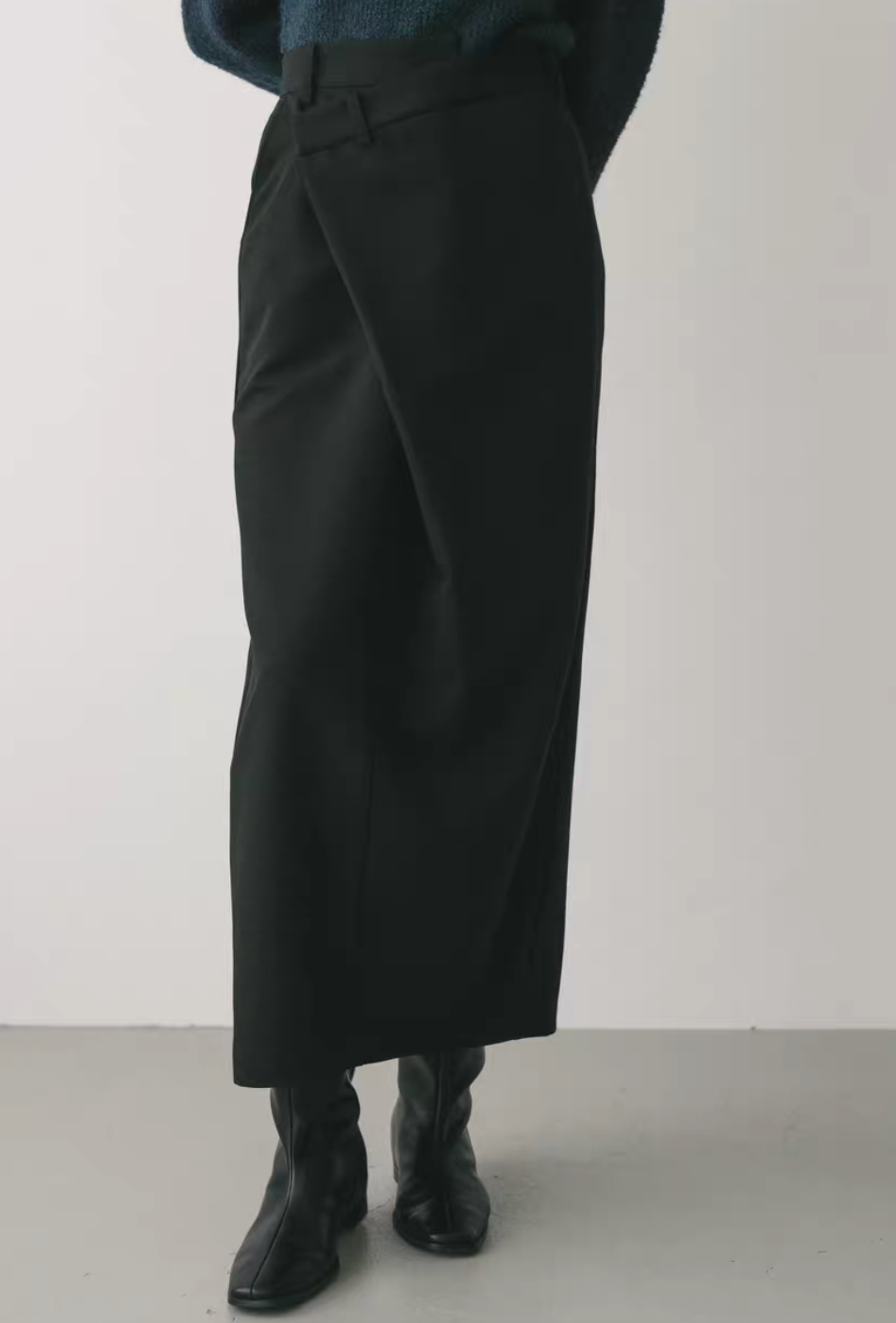 Thumbnail: Asymmetric poly rayon layered back A line skirt