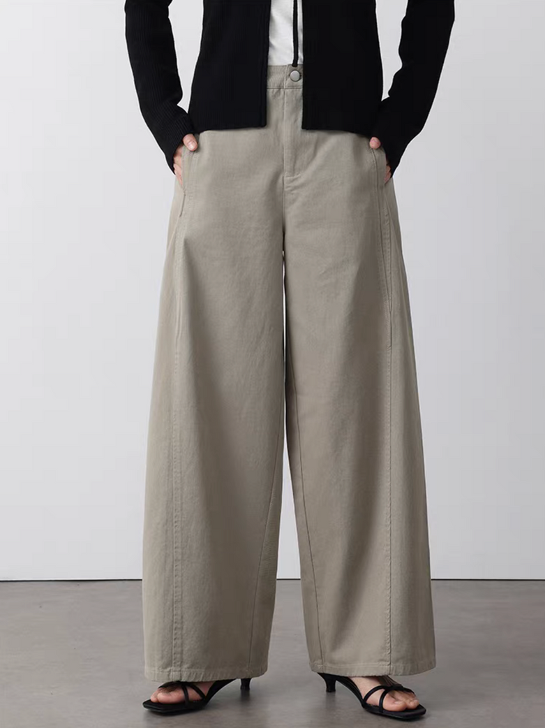 High waisted side contour straight pants 3