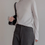 Thumbnail: Embossed alpaca wool poly turtleneck stretchy top