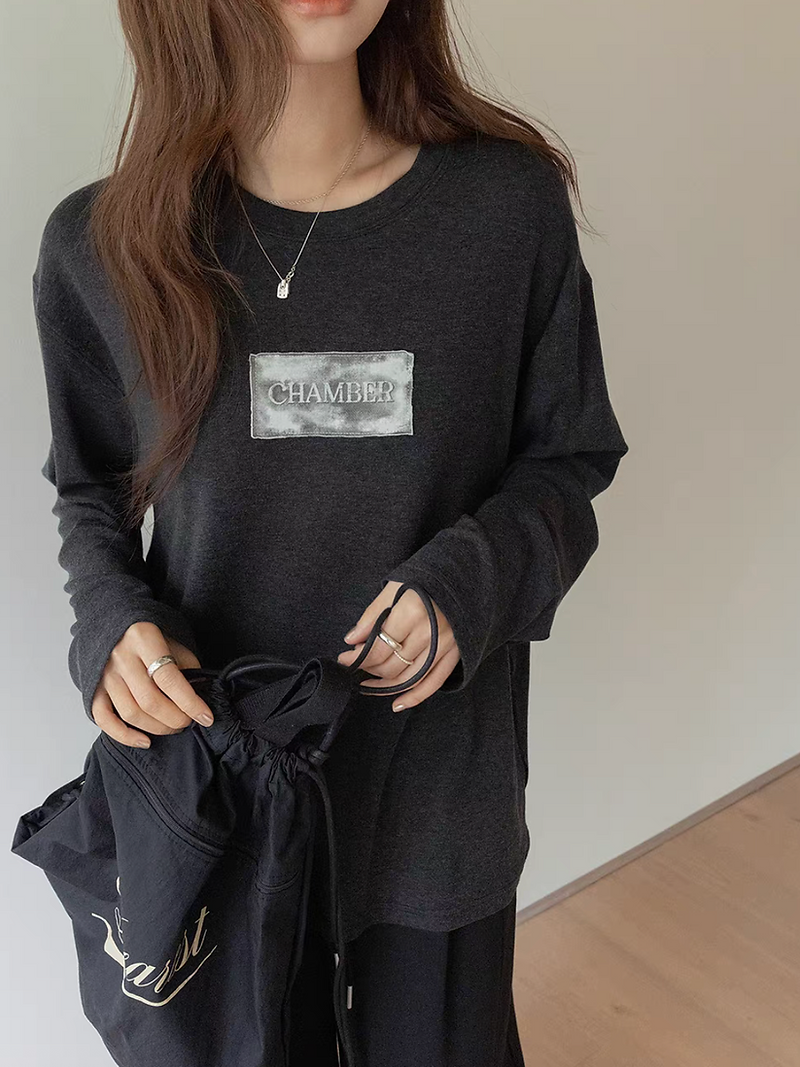Chamber print modal wool tencel tee 9