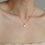 Thumbnail: Separable colorful bronze beads + comb 925 silver coated necklace set