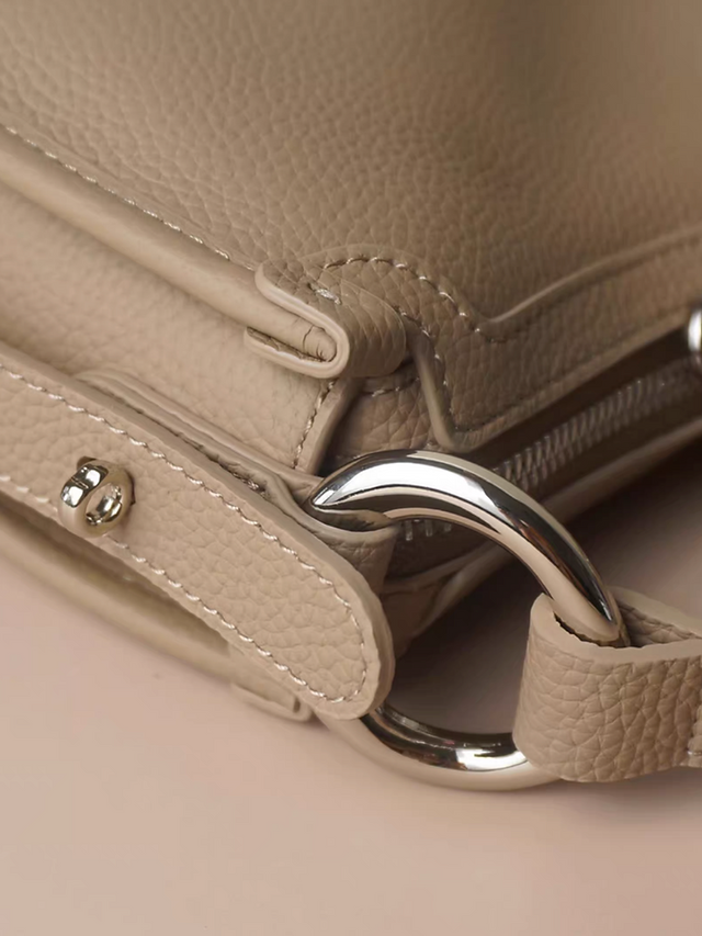 Toga embossed calf leather saddle shoulder + crossbody bag with tag 11