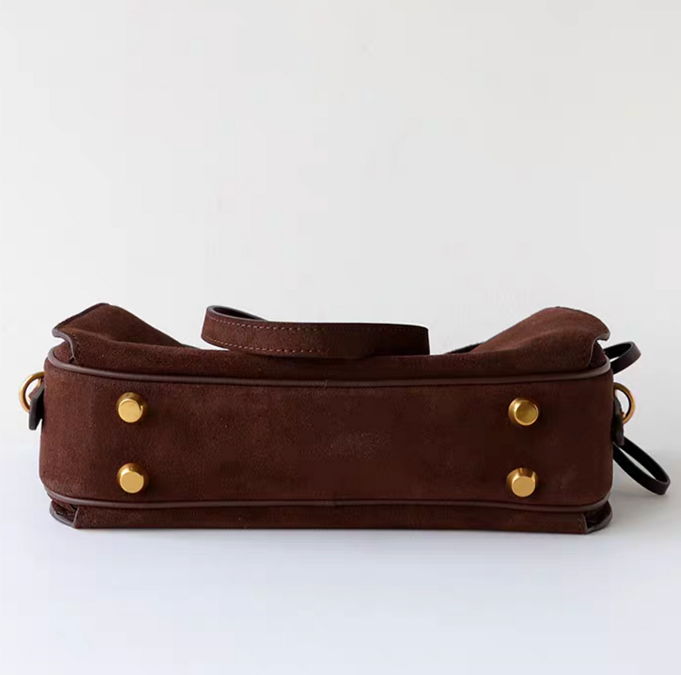 Thumbnail: Calf leather twist buckle flap rodeo shoulder + crossbody bag