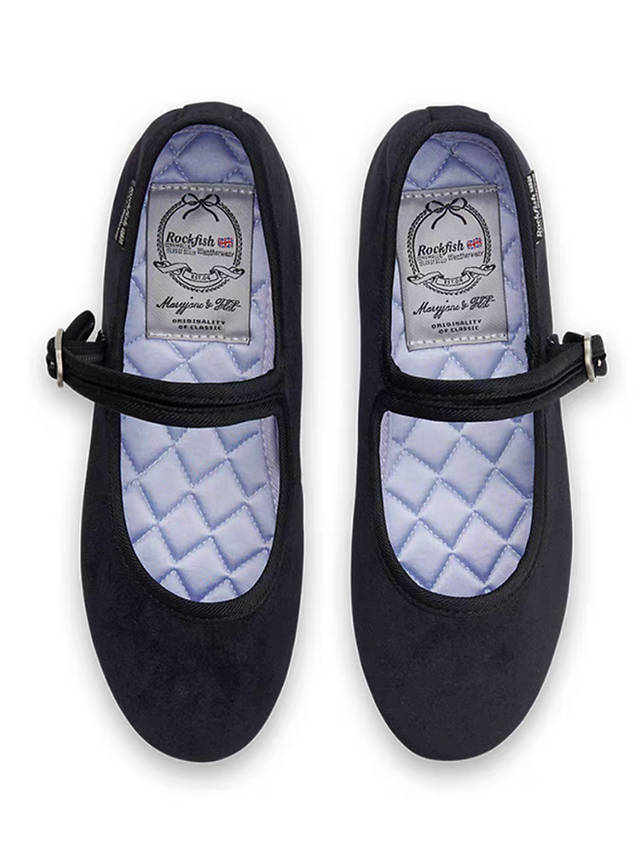 ROCKFISH British Heritage Velvet Mary Janes 8