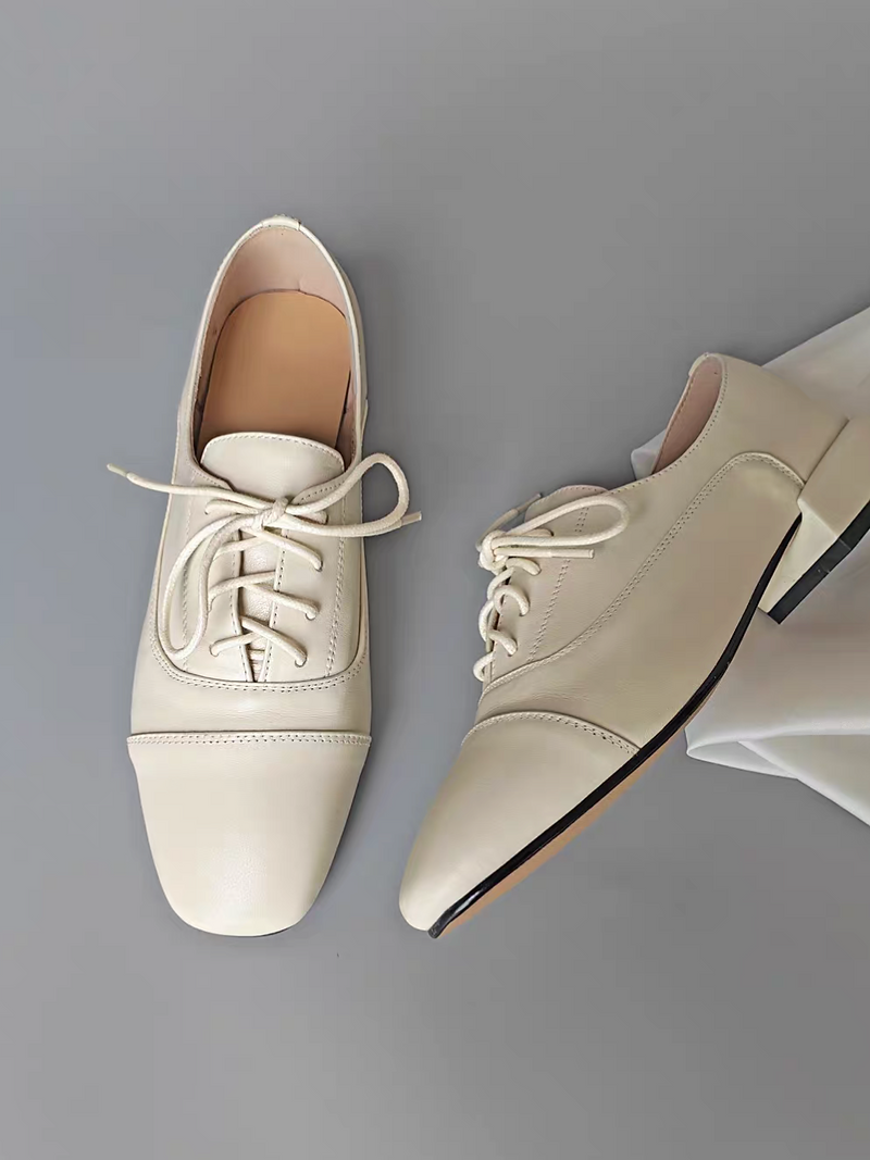 Contour square toe calf leather lacing shoes 11