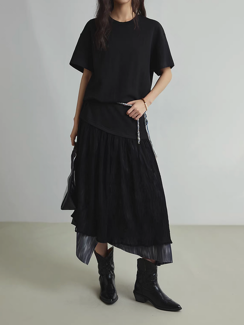 Black floral embroidered sheer docking dress 2