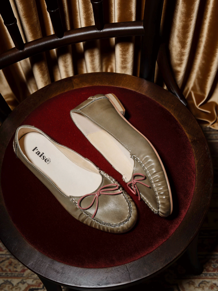 Made in Italy Italian Italian calf leather stitched trim ribbon loafers 5