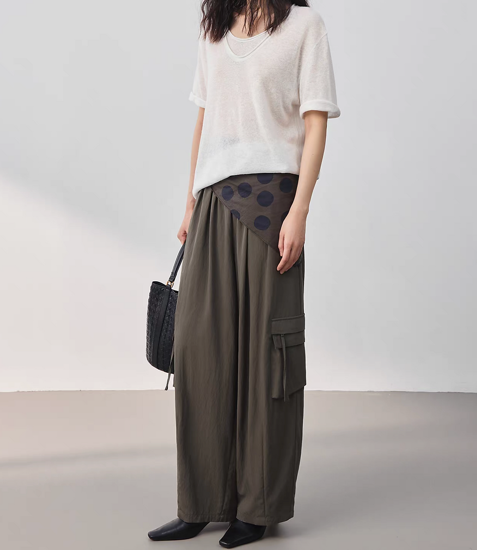 Thumbnail: Ivory connected two pieces like cotton linen knitwear