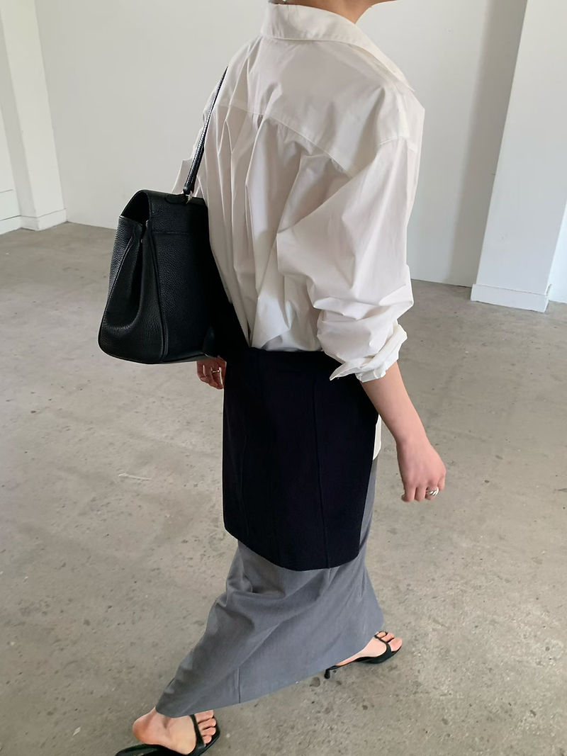 Cotton mid length stitched pocket shirt  12