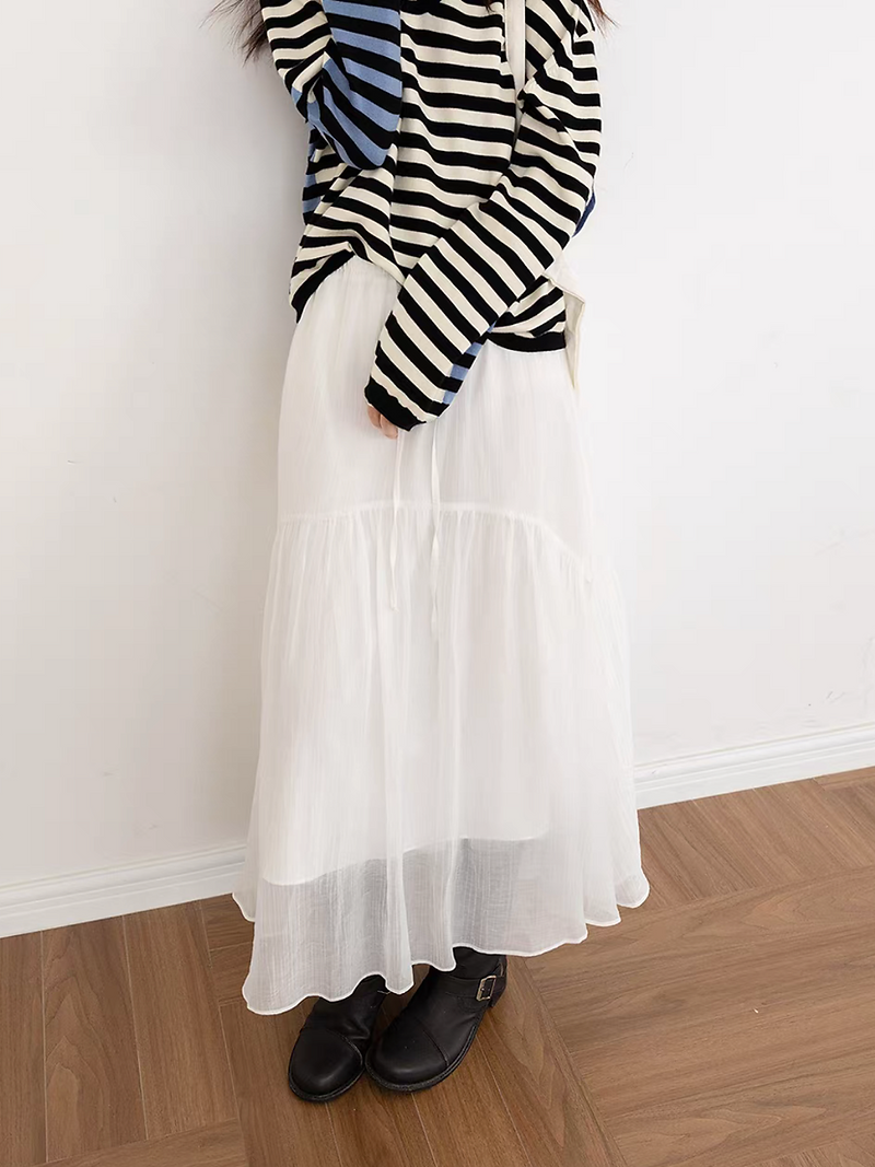 Lined tencel layered elasticated skirt 13