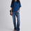 Thumbnail: Slim cut taper high waisted acid washed non fade denim jeans