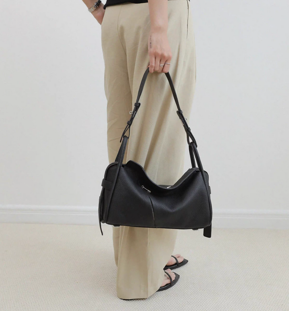 Thumbnail: Togo embossed calf leather single flap zipper shoulder + crossbody bag