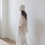 Thumbnail: Back knot sheer tencel mid length side pockets mid length shirt