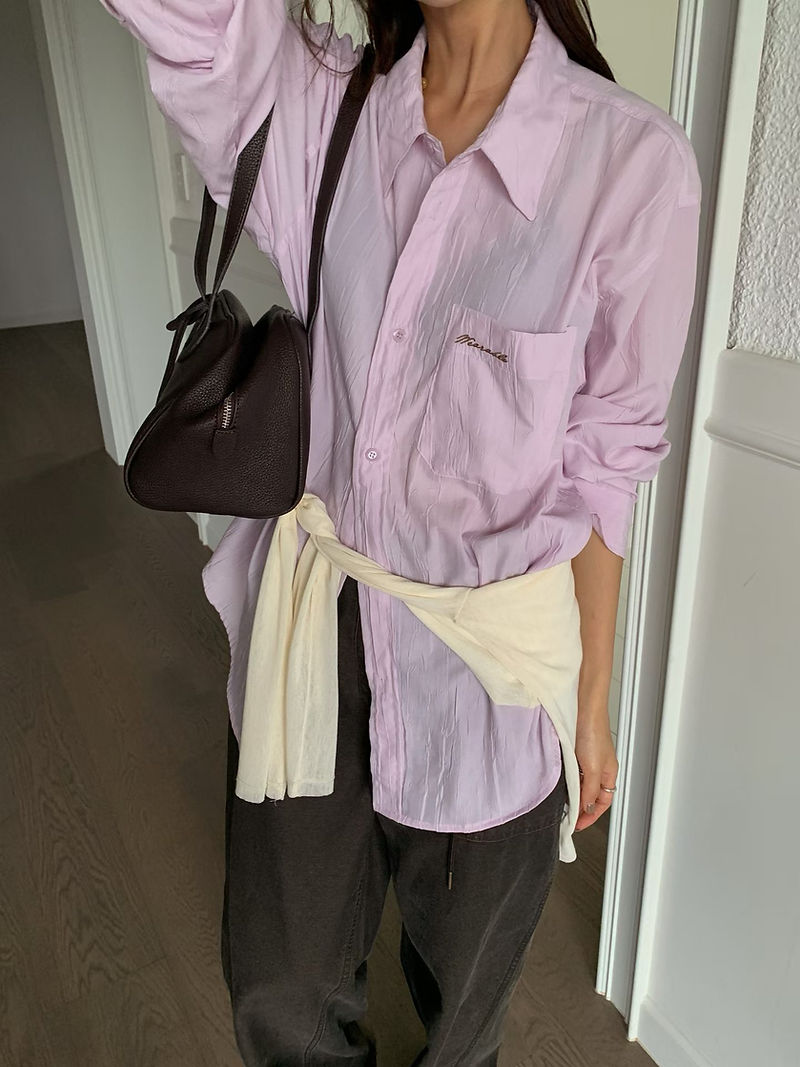 Embroidered tencel silk rayon mid length shirt  7