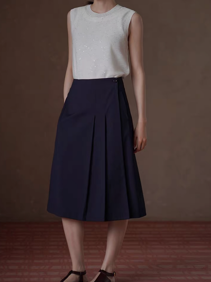 Ivory cotton acrylic sequins knitted crewneck vest 9