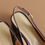 Thumbnail: Lambskin sling back wood heel shoes / sandals