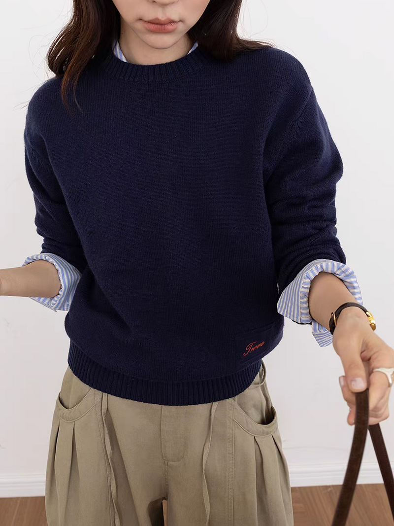 Blue striped embroidered pure cotton mid length shirt 7