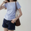 Thumbnail: Connected two pieces like modal cotton blue white tee / blouse