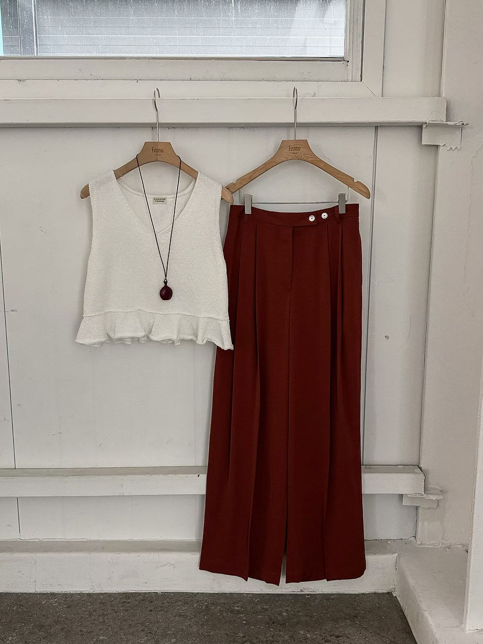Thumbnail: V neck flare knitted cotton poly peplum vest
