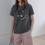 Thumbnail: Charcoal mixed grey print cotton tee