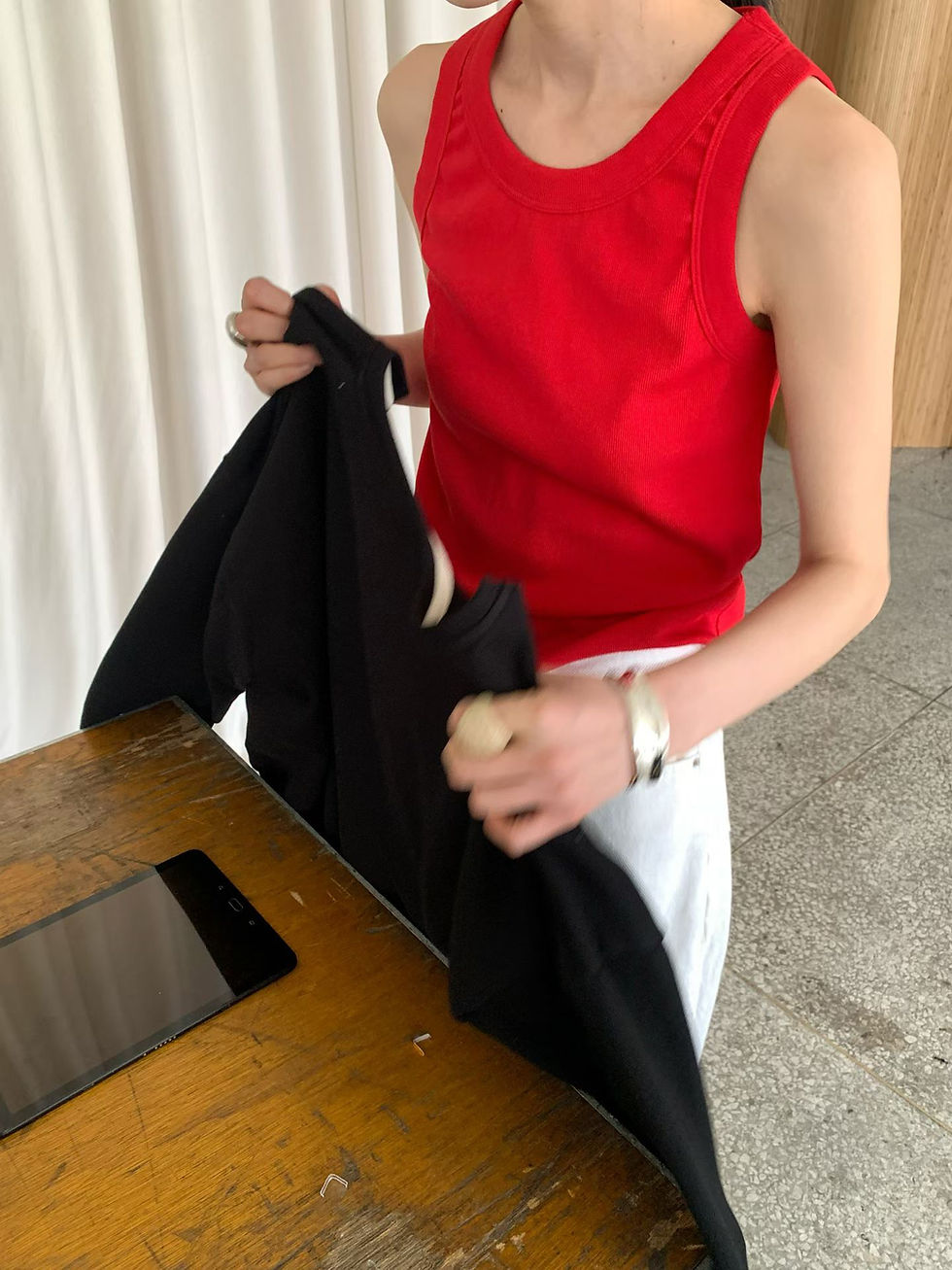 Thumbnail: Crewneck cotton vest 