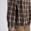 Thumbnail: Olive mocha checker cotton hoodie cotton line shirt / jacket
