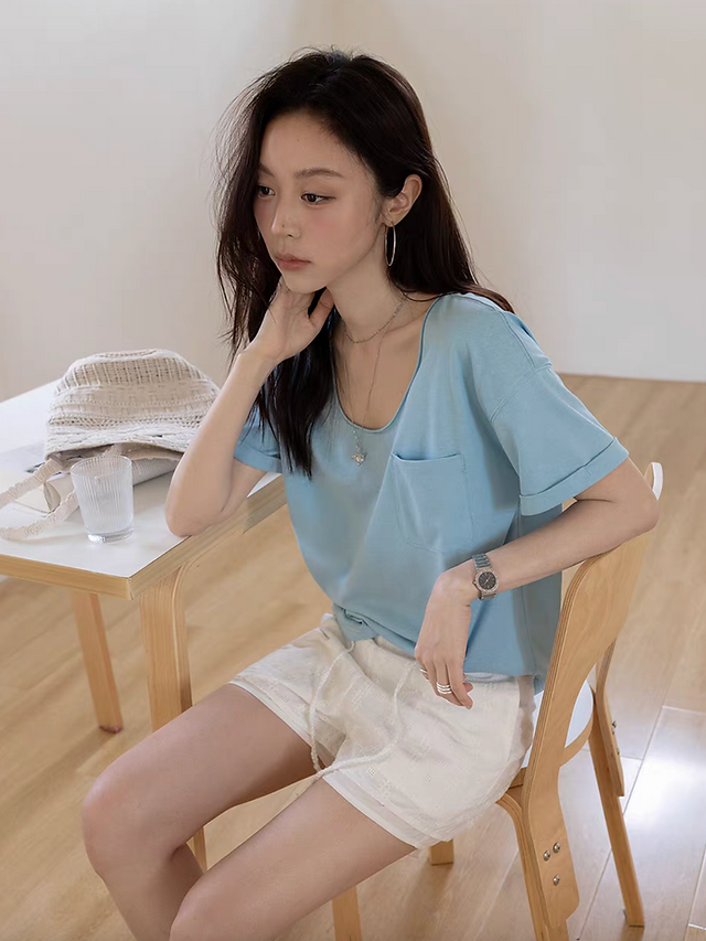 Layered elasticated drawstring embroidered floral pure cotton shorts 3