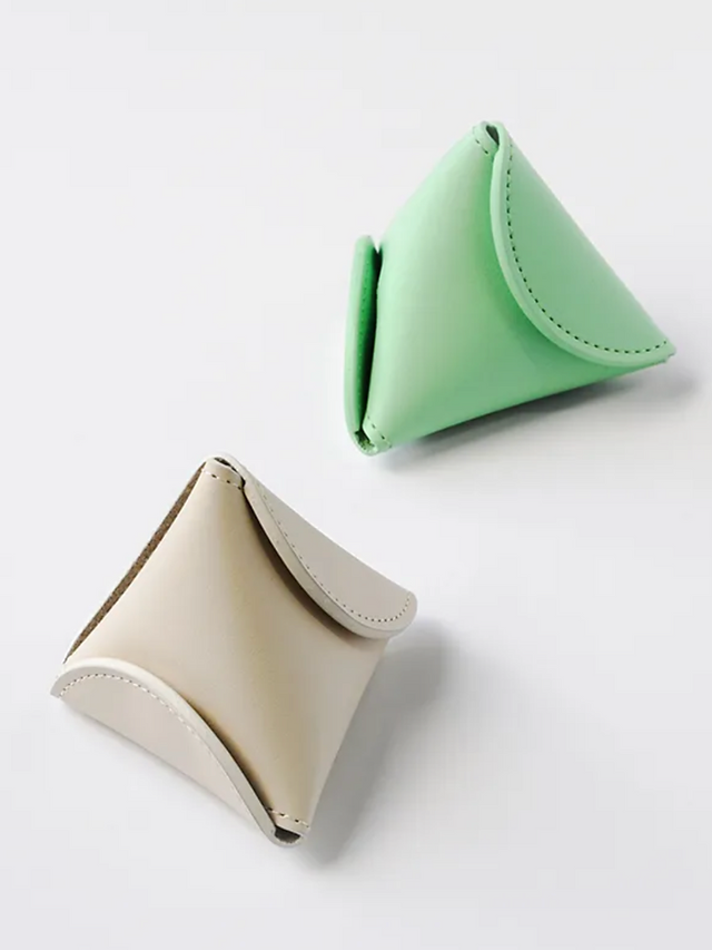 Hario lampwork handmade calf leather URUKUST Tetra accessory pouch 2