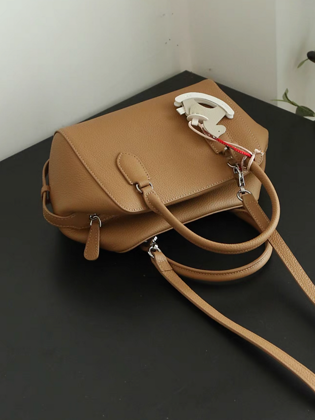 Toga embossed handle + crossbody bowling bag with pony charm 3