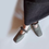 Thumbnail: Made in Paris etoupe grey sheep skin square toe ruffle strap Mary Janes