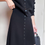 Thumbnail: Black tencel rayon clasped buttoned high waisted knitted skirt