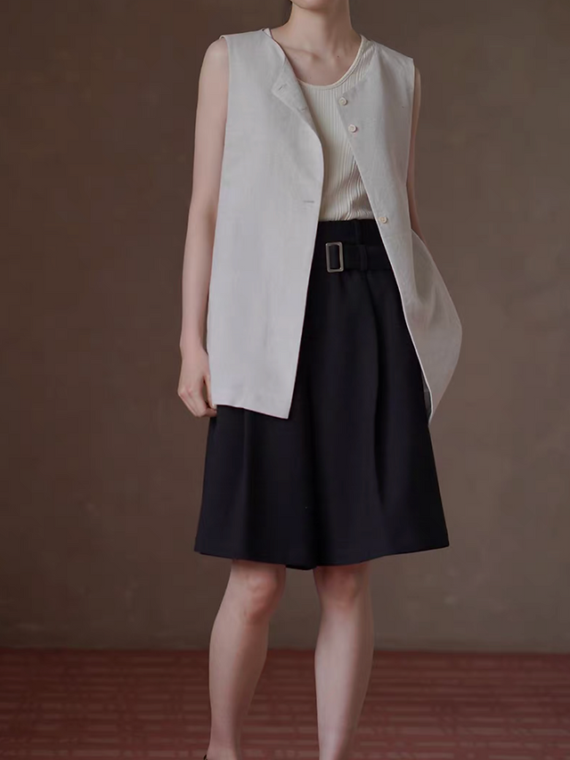 Ivory halter ribbed stretchy knitted 7