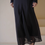 Thumbnail: High waisted charcoal sheer lined A line skirt
