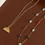 Thumbnail: Separable colorful bronze beads + comb 925 silver coated necklace set