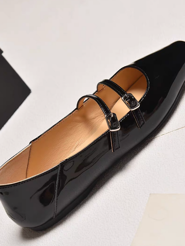 Repetto Paris made in France oil waxed sheep skin double straps Mary Jan 13