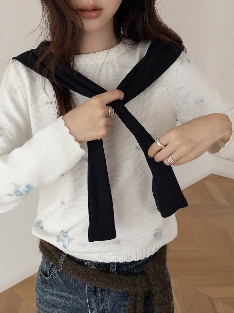 Floral patterned poly rayon knitwear 3