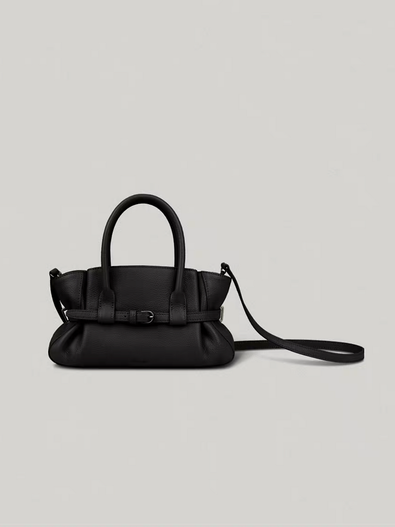 Forlnua embossed calf leather mid strap shoulder / handle + crossbody ba 9