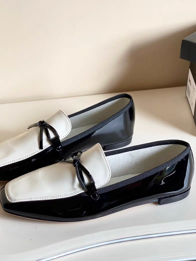 Repetto Paris made in France sheep skin black white loafers 2