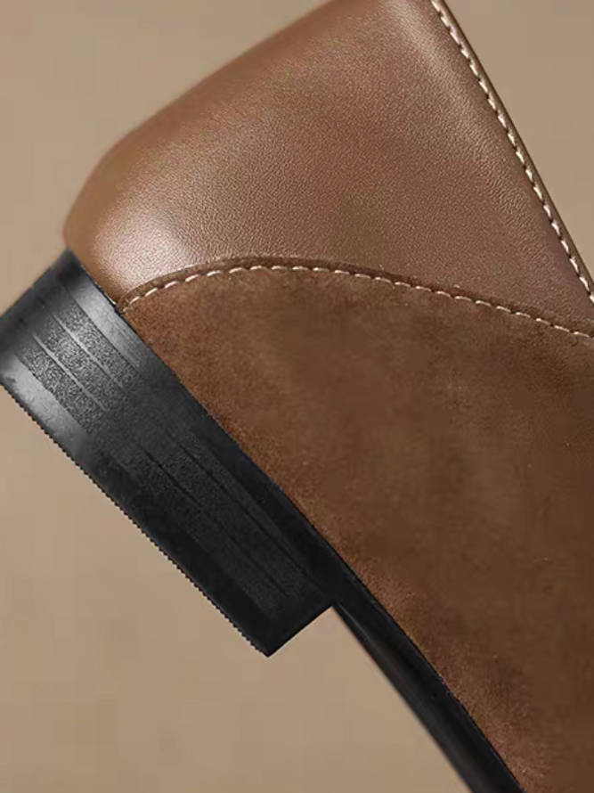 Lambskin suede side pin contour loafers 13