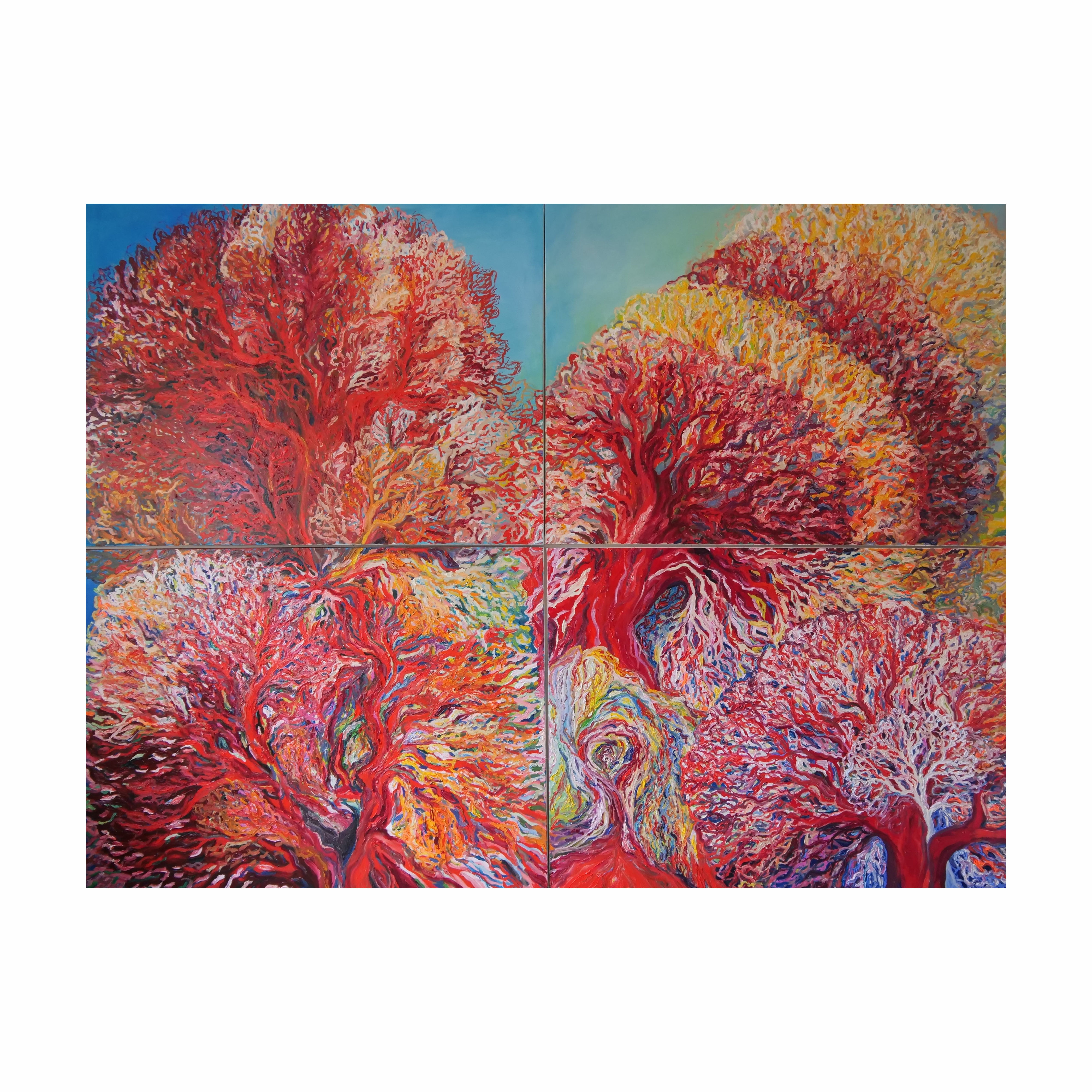 Red Corals (Quadtryptich)