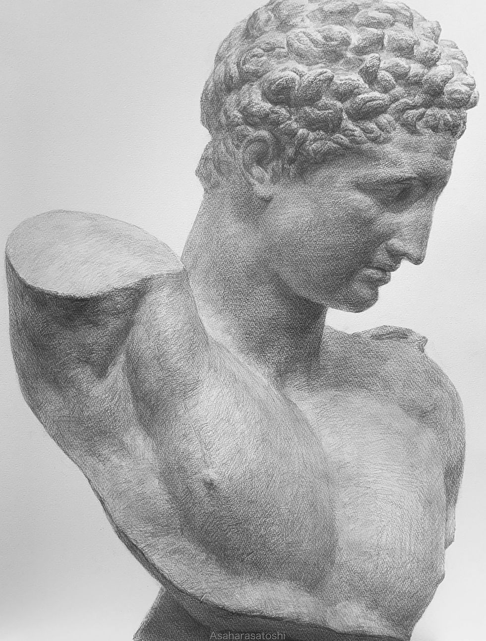 石膏像　ヘルメス胸像