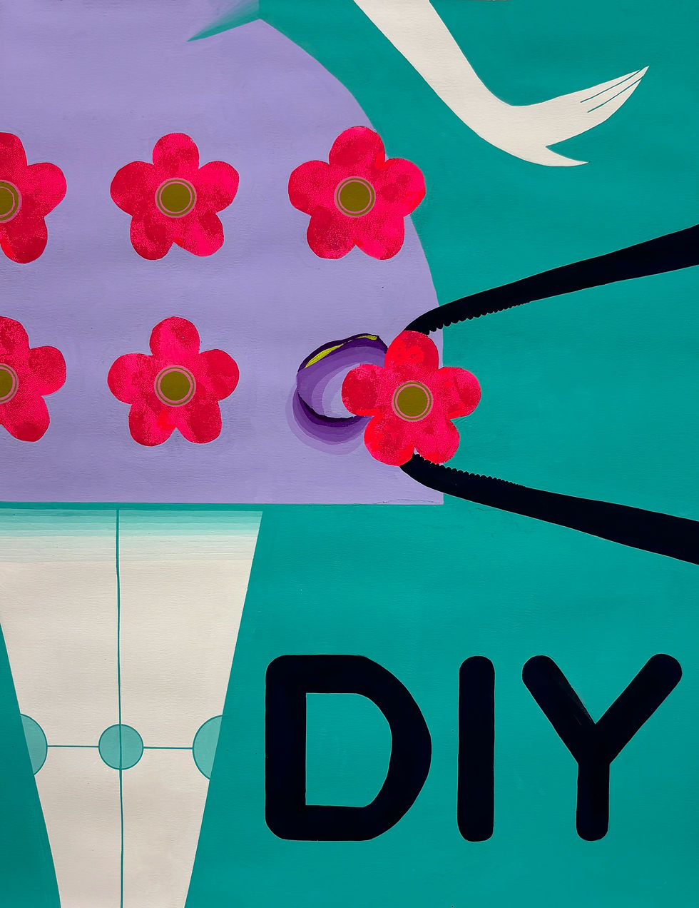 DIYの文字を配して
