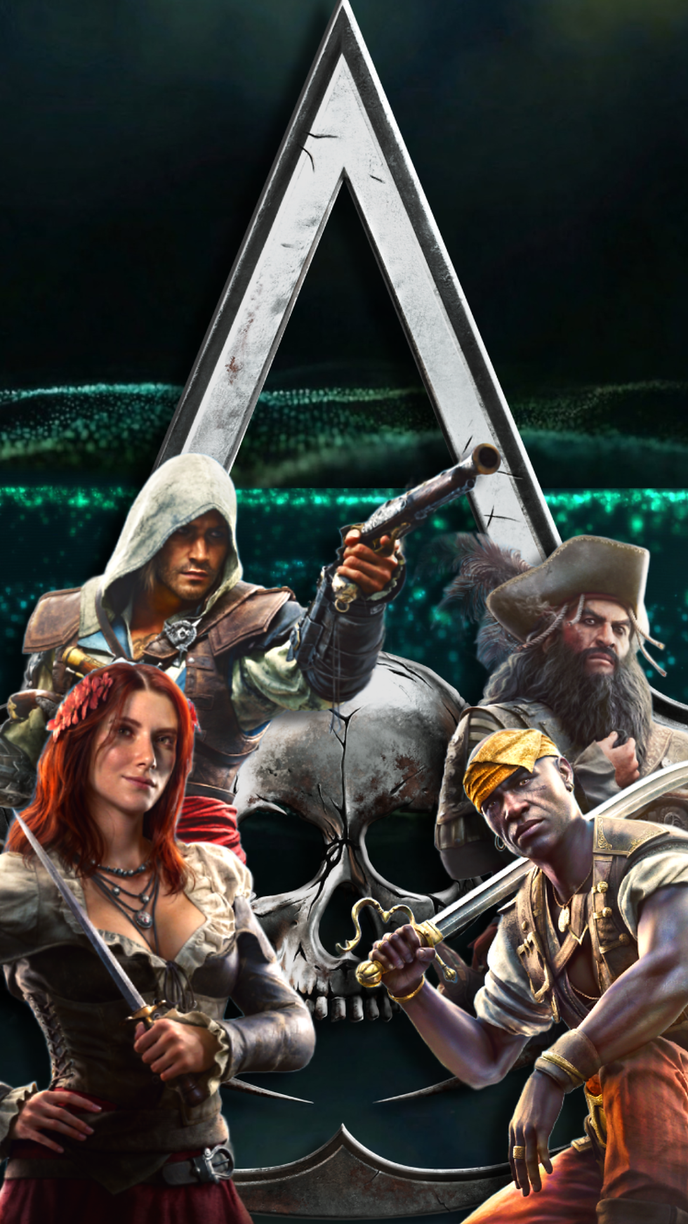 Edward, Blackbeard, Anne Bonny & Adéwalé 3.