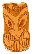 decorative tiki cocktail cup