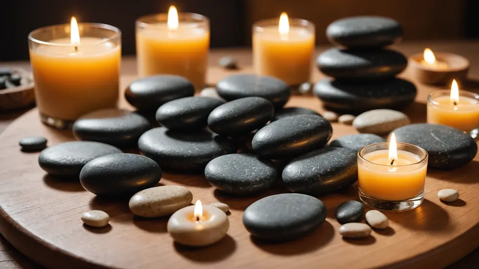 Hot Stones Massage Setup
