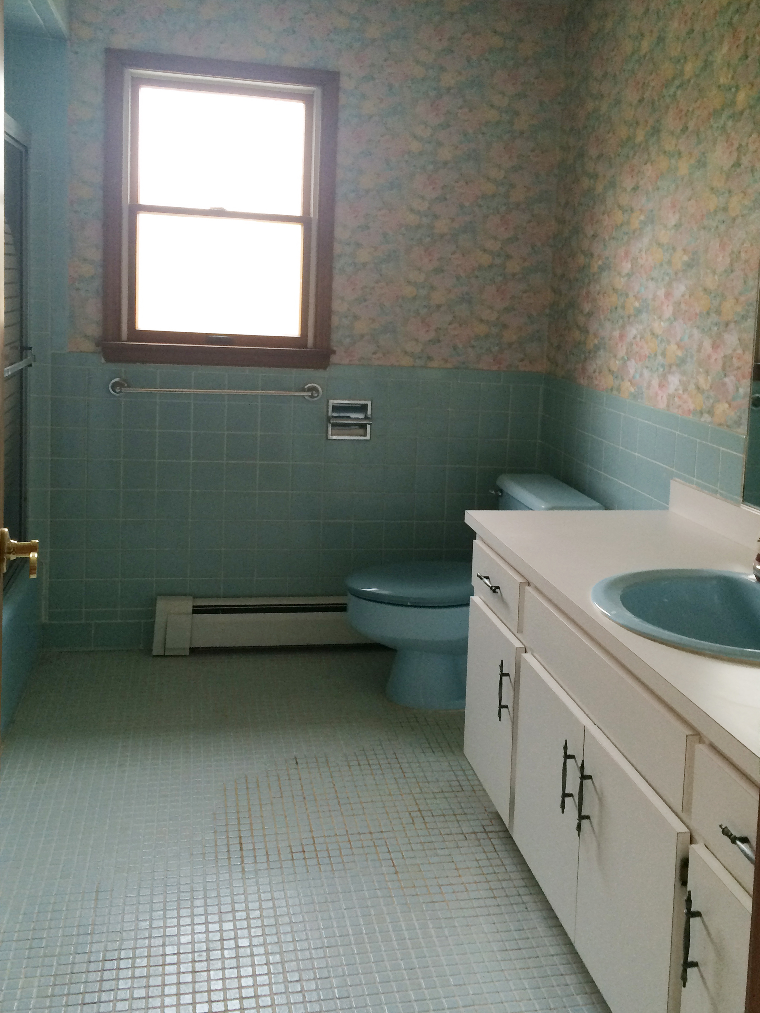 A Hallway Bathroom Before