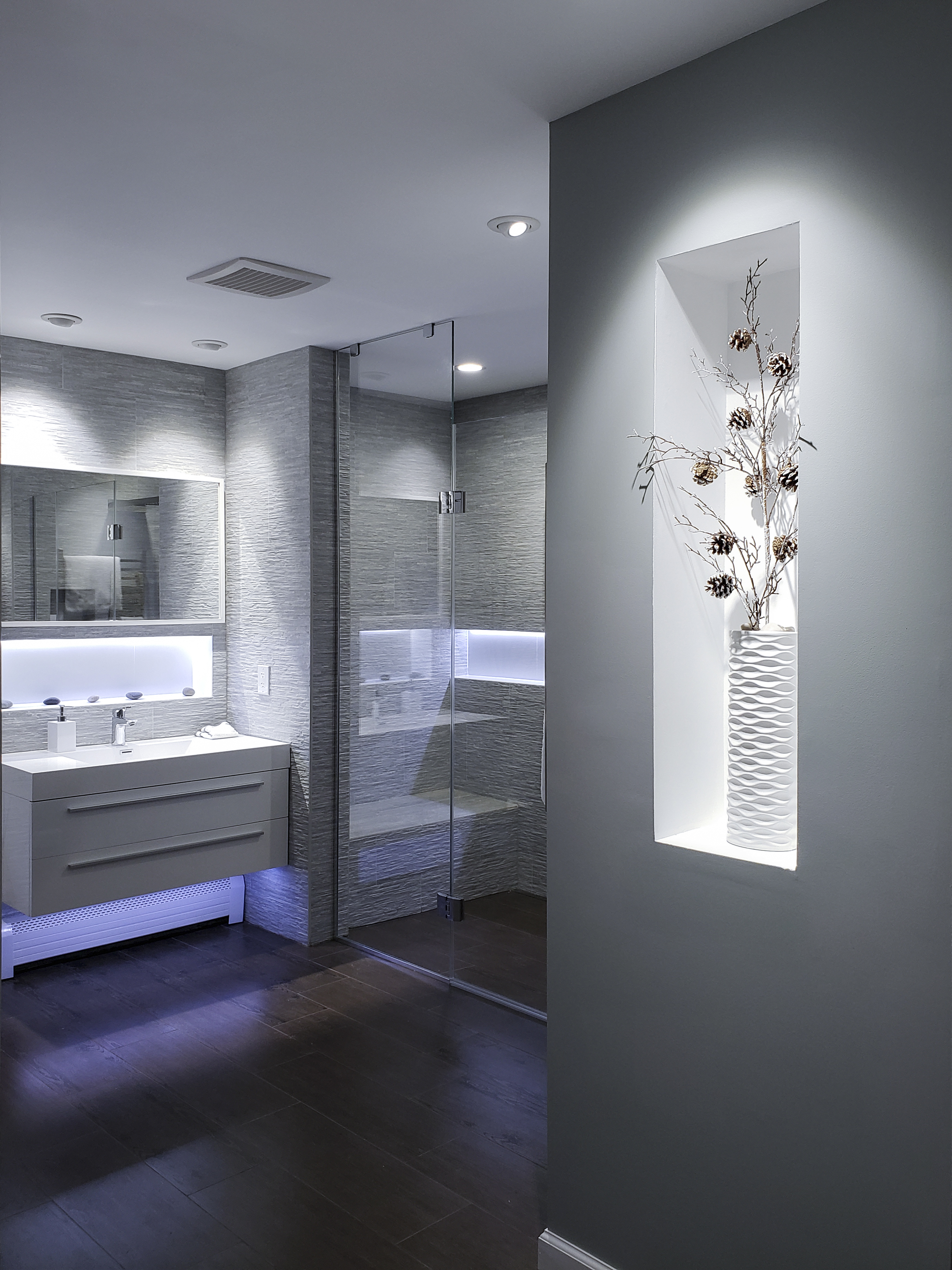 Redesigned master bathroom