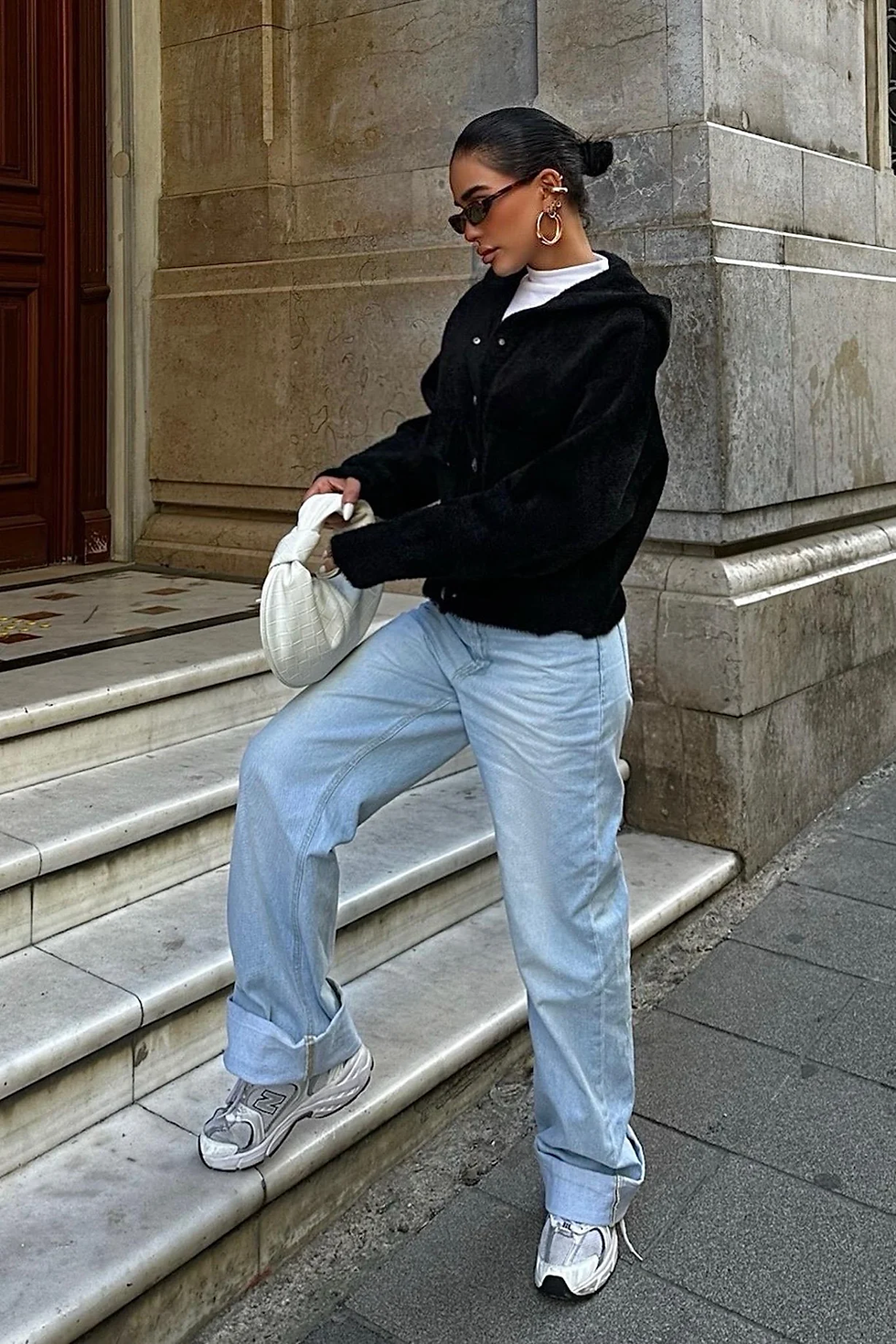 Küçük resim: Kapşonlu Sakal İplik Hırka